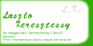 laszlo keresztessy business card